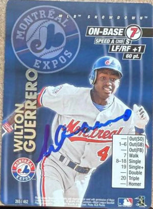 Wilton Guerrero Signed 2001 MLB Showdown Unlimited Baseball Card - Montreal Expos #265