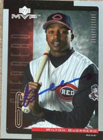 Wilton Guerrero Signed 2001 Upper Deck MVP Baseball Card - Cincinnati Reds #236