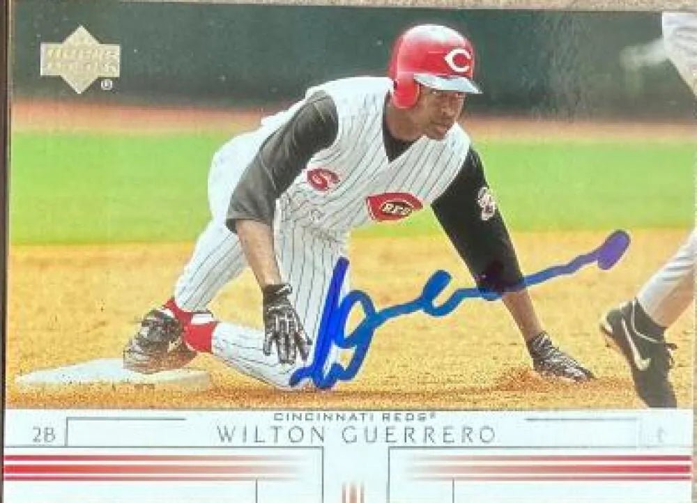 Wilton Guerrero Signed 2002 Upper Deck Baseball Card - Cincinnati Reds #718