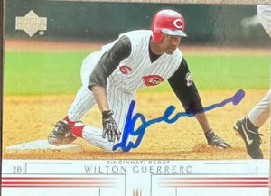 Wilton Guerrero Signed 2002 Upper Deck Baseball Card - Cincinnati Reds #718