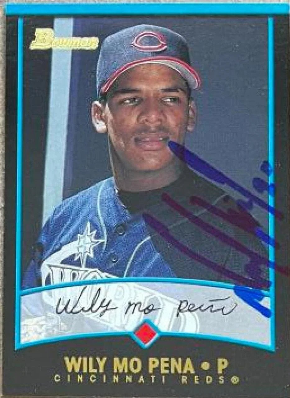 Wily Mo Pena Signed 2001 Bowman Draft Picks & Prospects Baseball Card - Cincinnati Reds