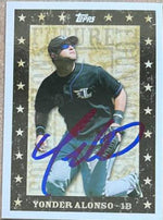 Yonder Alonso Signed 2010 Topps Pro Debut Future Foundations Baseball Card - Cincinnati Reds - PastPros