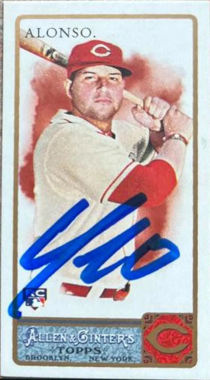 Yonder Alonso Signed 2011 Allen & Ginter Mini (A&G Back) Baseball Card - Cincinnati Reds
