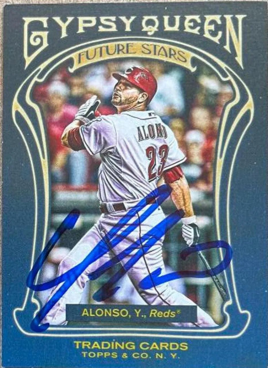 Yonder Alonso Signed 2011 Gypsy Queen Future Stars Baseball Card - Cincinnati Reds