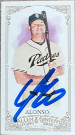 Yonder Alonso Signed 2012 Allen & Ginter Mini Baseball Card -San Diego Padres