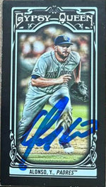 Yonder Alonso Signed 2013 Gypsy Queen Mini Black Baseball Card -San Diego Padres