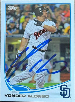 Yonder Alonso Signed 2013 Topps Baseball Card -San Diego Padres - PastPros