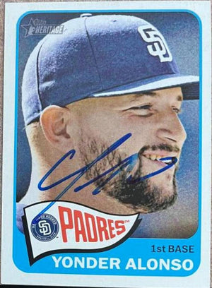 Yonder Alonso Signed 2014 Topps Heritage Baseball Card -San Diego Padres