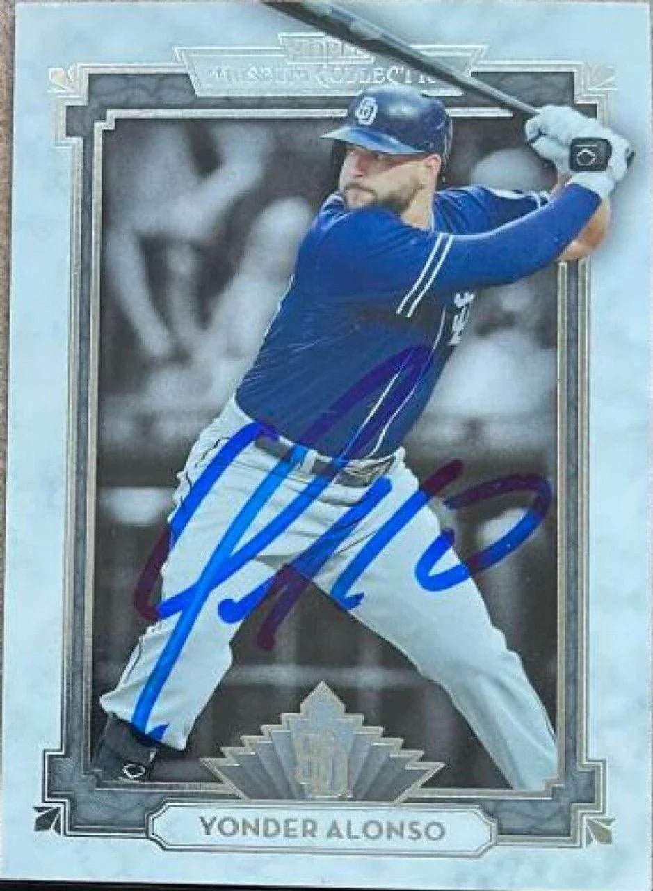 Yonder Alonso Signed 2014 Topps Museum Collection Baseball Card -San Diego Padres