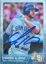Yonder Alonso Signed 2015 Topps Baseball Card -San Diego Padres
