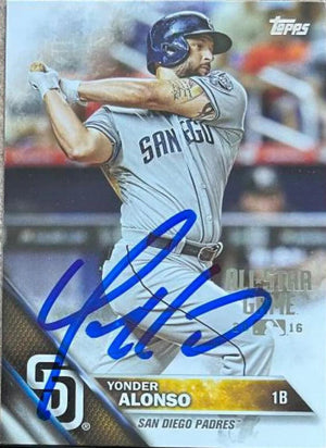 Yonder Alonso Signed 2016 Topps All-Star Game Baseball Card -San Diego Padres