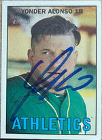 Yonder Alonso Signed 2016 Topps Heritage Baseball Card - Oakland A's