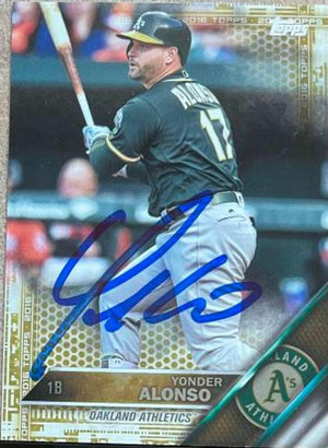 Yonder Alonso Signed 2016 Topps Update Baseball Card - Oakland A's - PastPros