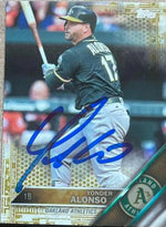 Yonder Alonso Signed 2016 Topps Update Baseball Card - Oakland A's
