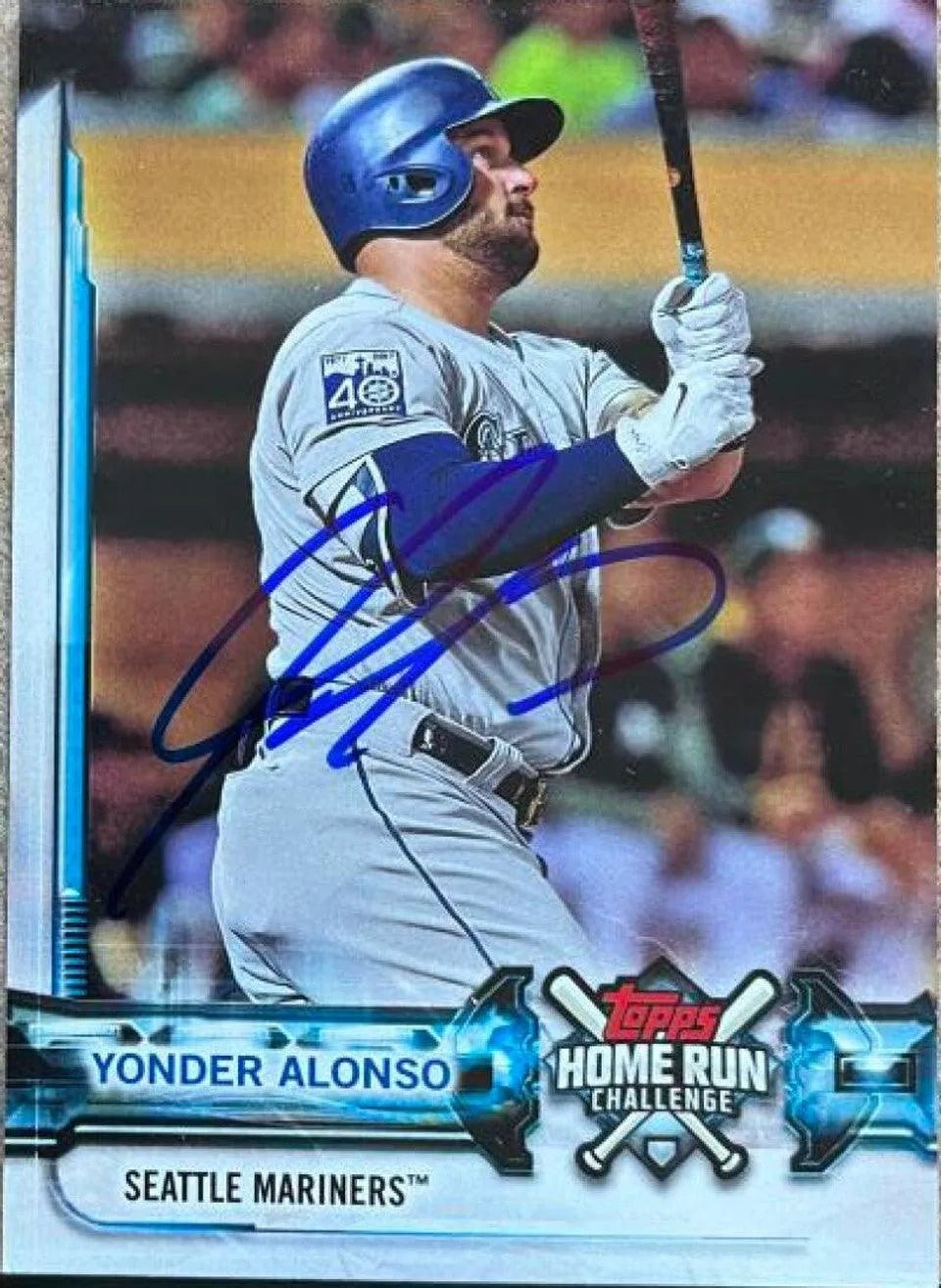 Yonder Alonso Signed 2018 Topps Home Run Challenge Baseball Card - Seattle Mariners