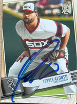 Yonder Alonso Signed 2019 Topps Big League Baseball Card - Chicago White Sox