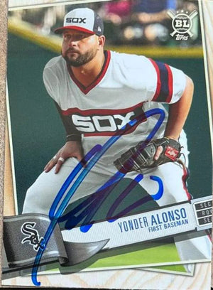 Yonder Alonso Signed 2019 Topps Big League Baseball Card - Chicago White Sox