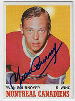 Yvan Cournoyer Signed 1970-71 Topps Hockey Card - Montreal Canadiens