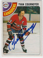 Yvan Cournoyer Signed 1978-79 O-Pee-Chee Hockey Card - Montreal Canadiens