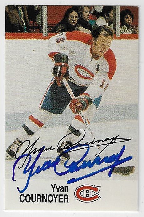 Yvan Cournoyer Signed 1988-89 Esso NHL All-Star Collection Hockey Card - Montreal Canadiens
