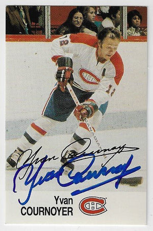 Yvan Cournoyer Signed 1988-89 Esso NHL All-Star Collection Hockey Card - Montreal Canadiens
