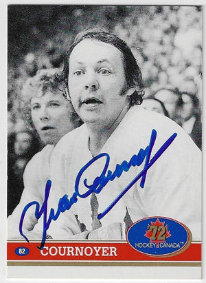 Yvan Cournoyer Signed 1991-92 Future Trends '72 Hockey Card - Team Canada