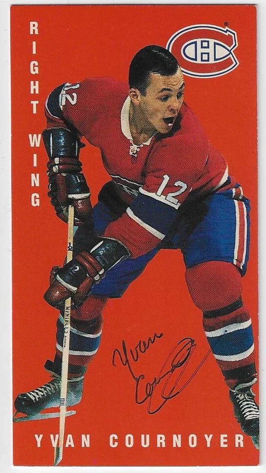 Yvan Cournoyer Signed 1994-95 Parkhurst Tall Boys Hockey Card - Montreal Canadiens