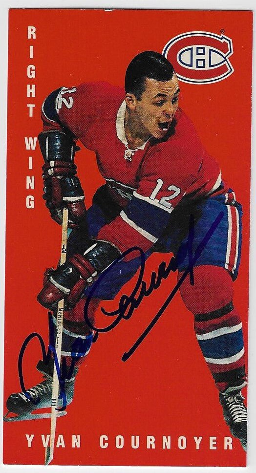 Yvan Cournoyer Signed 1994-95 Parkhurst Tall Boys Hockey Card - Montreal Canadiens