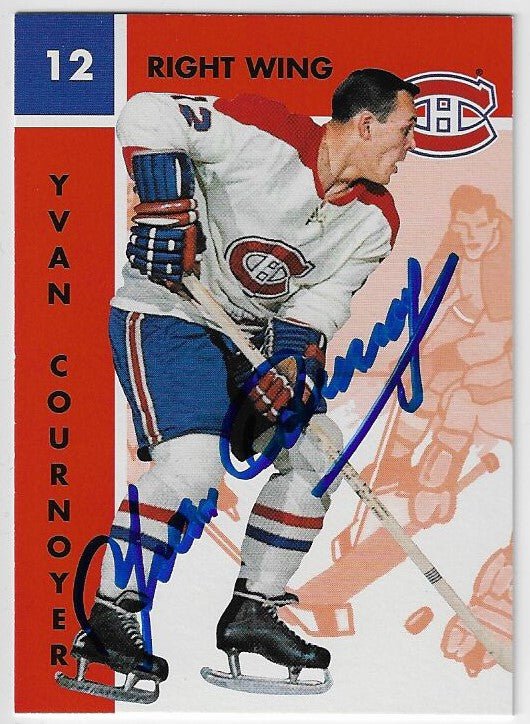 Yvan Cournoyer Signed 1995-96 Parkhurst Hockey Card - Montreal Canadiens