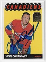 Yvan Cournoyer Signed 2001-02 O-Pee-Chee Archives Hockey Card - Montreal Canadiens