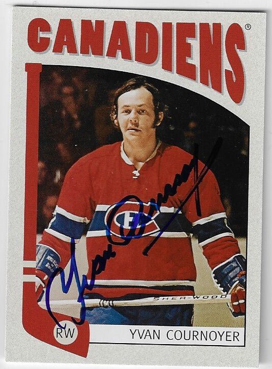 Yvan Cournoyer Signed 2004-05 In The Game Franchises Hockey Card - Montreal Canadiens