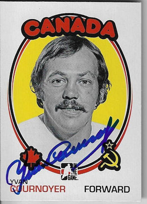 Yvan Cournoyer Signed 2009-10 In The Game '72 Year in Hockey Card - Team Canada