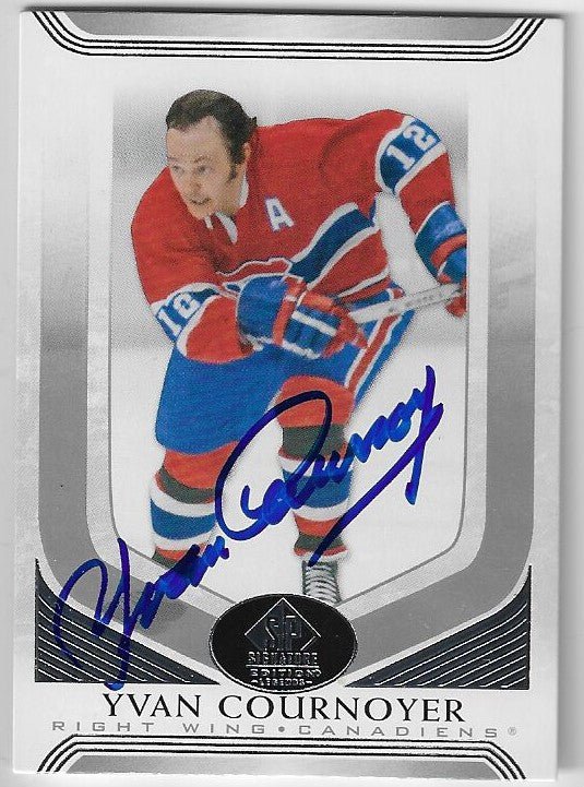 Yvan Cournoyer Signed 2020-21 SP Signature Edition Legends Hockey Card - Montreal Canadiens