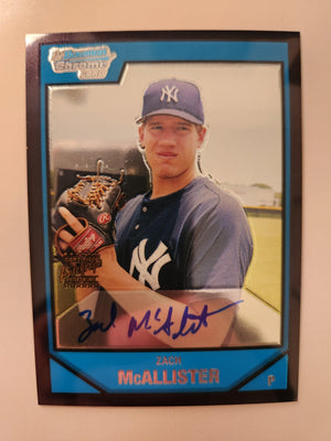 Zach McAllister Signed 2007 Bowman Chrome Prospects Baseball Card - New York Yankees #BC251 AU - PastPros