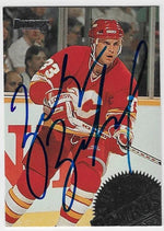 Zarley Zalapski Signed 1994-95 Donruss Hockey Card - Calgary Flames