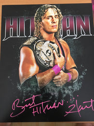 Bret "The Hitman" Hart Signed 8x10 Color Photo - WWF - PastPros