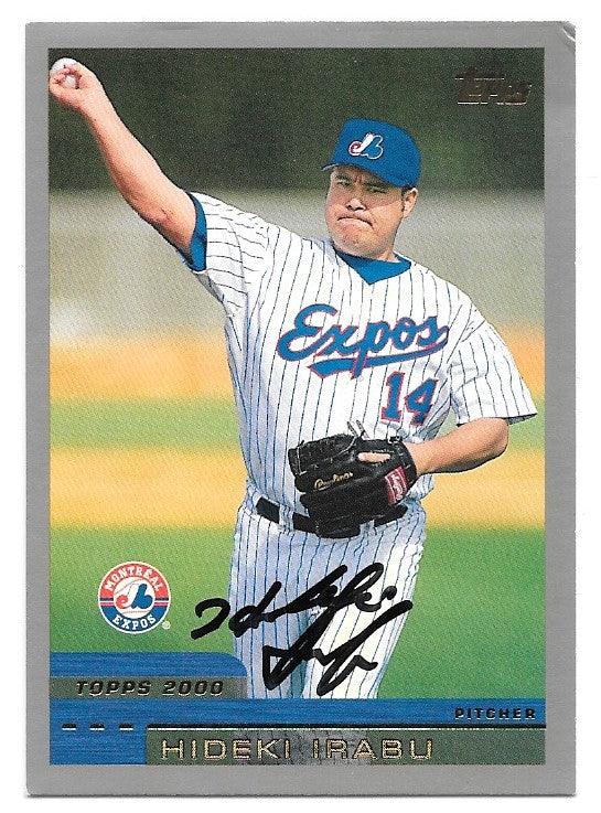 Hideki Irabu Signed 2000 Topps Baseball Card - Montreal Expos - PastPros