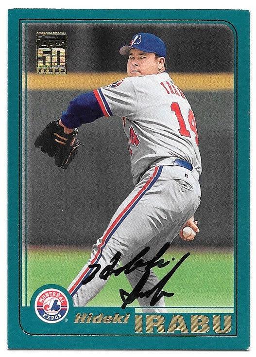 Hideki Irabu Signed 2001 Topps Baseball Card - Montreal Expos - PastPros