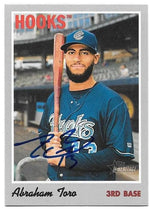 Abraham Toro Signed 2019 Topps Heritage Minors Baseball Card