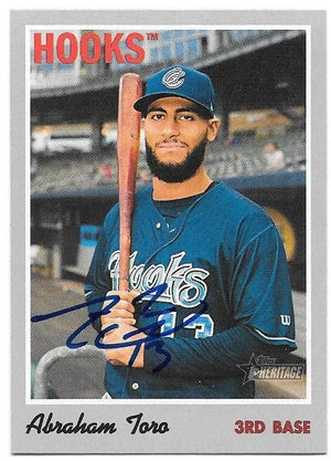 Abraham Toro Signed 2019 Topps Heritage Minors Baseball Card - PastPros
