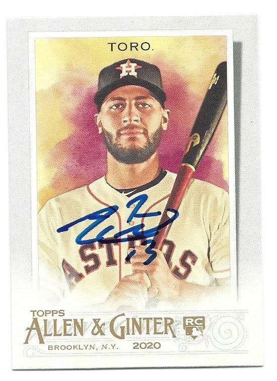 Abraham Toro Signed 2020 Allen & Ginter Baseball Card - Houston Astros - PastPros