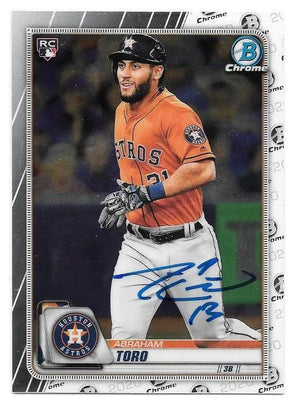 Abraham Toro Signed 2020 Bowman Chrome Baseball Card - Houston Astros - PastPros