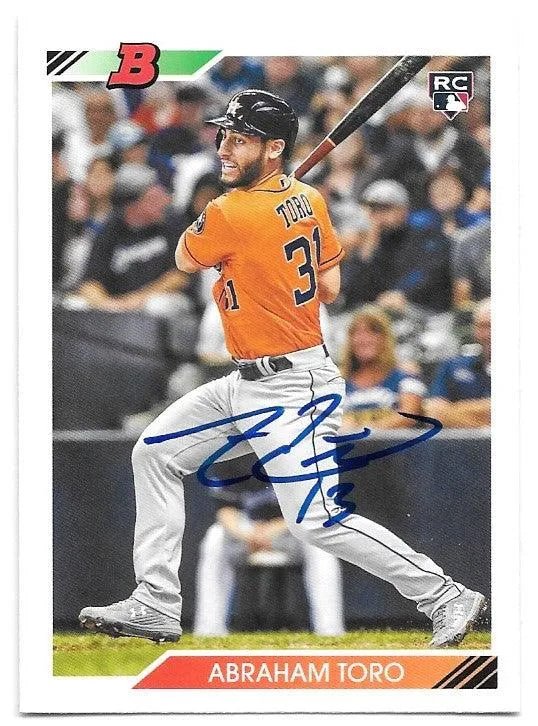 Abraham Toro Signed 2020 Bowman Heritage Baseball Card - Houston Astros