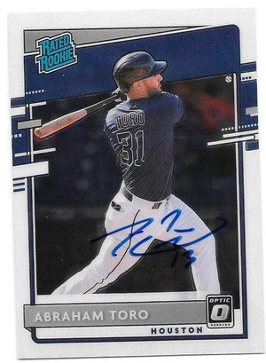 Abraham Toro Signed 2020 Donruss Optic Baseball Card - Houston Astros