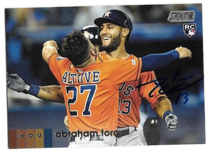 Abraham Toro Signed 2020 Stadium Club Baseball Card - Houston Astros