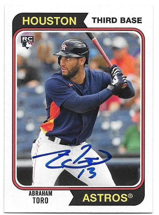 Abraham Toro Signed 2020 Topps Archives Baseball Card - Houston Astros