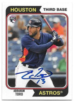 Abraham Toro Signed 2020 Topps Archives Baseball Card - Houston Astros