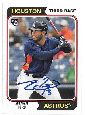 Abraham Toro Signed 2020 Topps Archives Baseball Card - Houston Astros