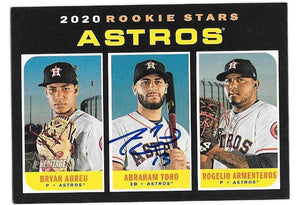 Abraham Toro Signed 2020 Topps Heritage Rookies Baseball Card - Houston Astros - PastPros