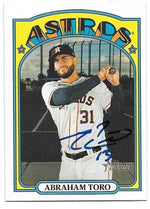 Abraham Toro Signed 2021 Topps Heritage Baseball Card - Houston Astros